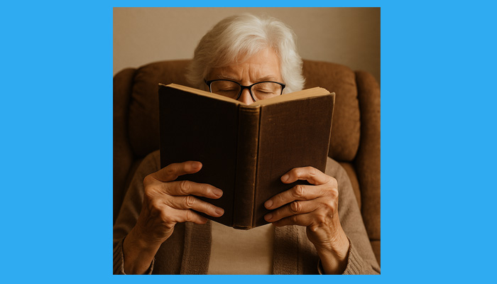old-woman reading book